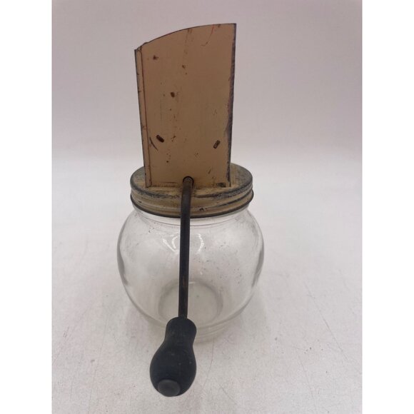 Androck Vintage Uniform Nutmeat Chopper Glass Jar Crank Handle Classic Kitchen T - Picture 4 of 5